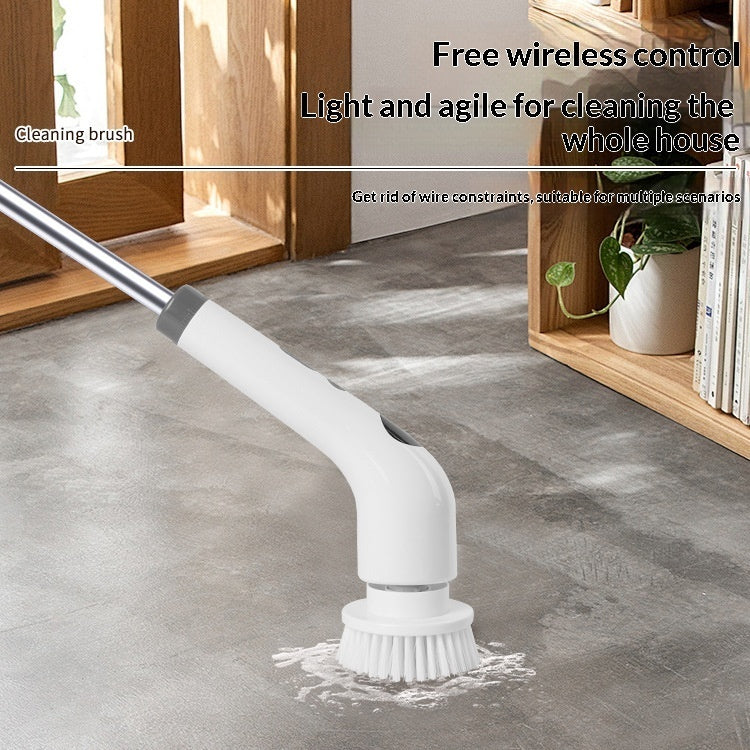 Long-Handle Telescopic Multi-Functional Electric Household Cleaning Brush